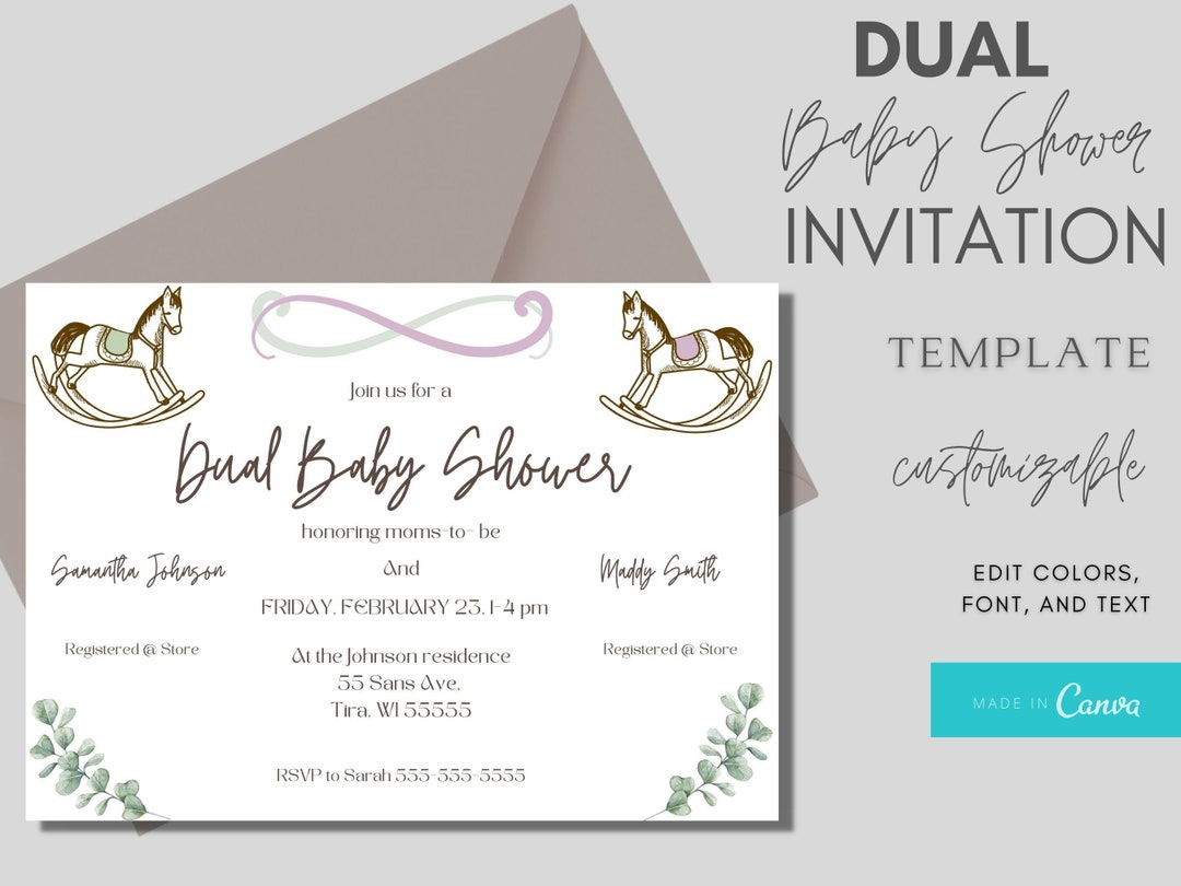 double-baby-shower-invitation-2-coworker-baby-shower-invite-etsy