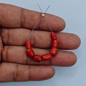 Vintage Italian Red Coral Beads: Natural Gemstone Jewelry Making