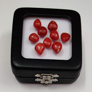 Genuine 100% Natural Italian Red Coral Cabochon Heart Shape Loose Beads Gemstone Mediterranean Coral Cabochon Ready For Jewelry