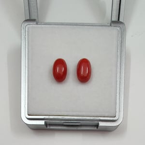 Natural Italian Red Coral Cabochon, Red Coral Oval Shape Gemstone, Sea Coral Smooth Polished Loose Gemstone, Coral For Jewelry Making,