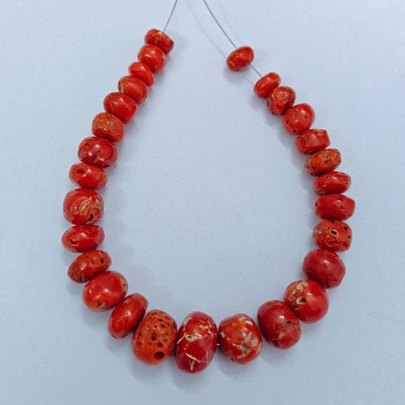 Fournisseur perles en corail, pierre naturelle semi précieuse