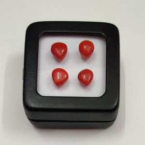 Heart Shape Red Italian Coral Cabochon 100% Natural Mediterranean Loose Coral Gemstone For Jewelry Making,