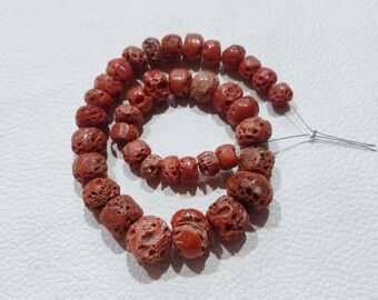 OLD 100%Natural Italian Orange Coral Loose Beads, Mediterranean Vintage Coral Beads, Coral Polished Beads Coral Beads Jewelry Making