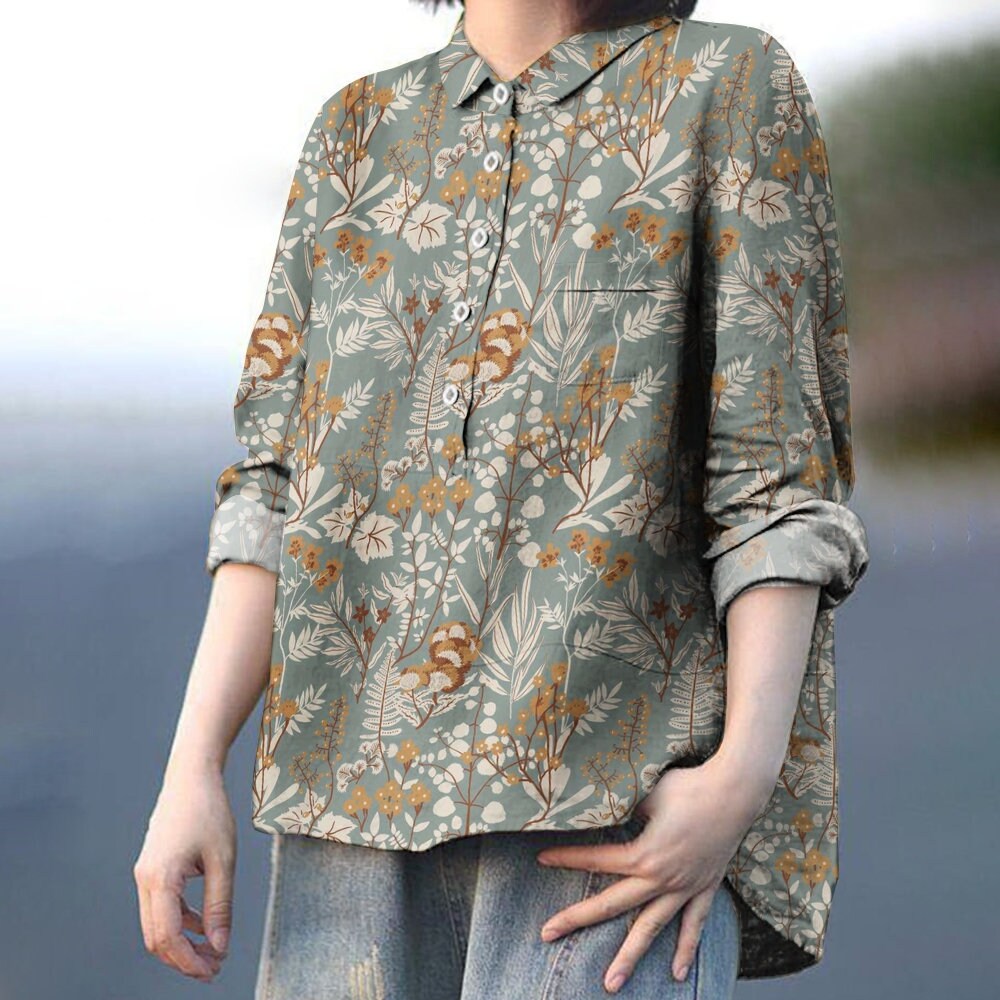 Women's Cotton & Linen Casual Long Shirt