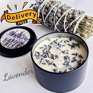 Lavender Healing Energy Candles, Smudge Candle, Spiritual Candle, Purifies and Cleanse, Home Cleansing Candles, Yoga & Meditation Candle