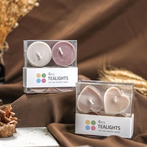 4stk duftende Teelichter handgegossene Weihnachten Gunst Kerzen Urlaubs Kerze Party Event Kerze Brautparty Deko mini bunte Soja Wachs Kerze
