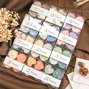 4stk duftende Teelichter handgegossene Weihnachten Gunst Kerzen Urlaubs Kerze Party Event Kerze Brautparty Deko mini bunte Soja Wachs Kerze