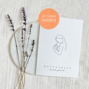 Mutterpasshülle personalisiert mit Namen | Hülle Mutterpass | Geschenk Schwangerschaft & Babyparty