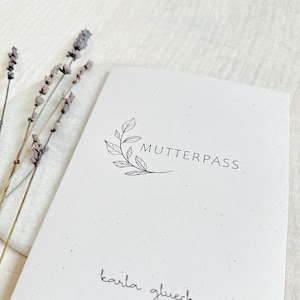 Mutterpasshülle personalisiert mit Namen | Hülle Mutterpass | Geschenk Schwangerschaft & Babyparty