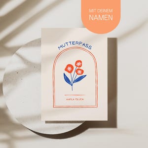 Mutterpasshülle personalisiert mit Namen | Hülle Mutterpass | Geschenk Schwangerschaft & Babyparty
