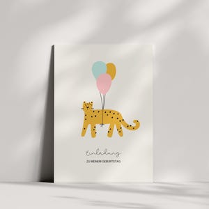 Einladungskarten Kindergeburtstag | Einladung für Kinder | Kindergeburtstag | Gepard | DIN A6