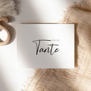 Verkündung Schwangerschaft Karte | Hallo Tante | Geschwister Baby