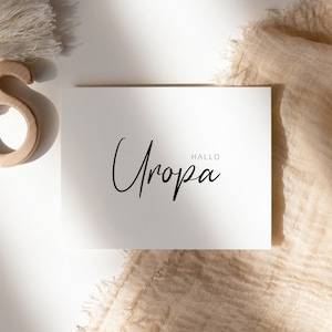 Verkündung Schwangerschaft Karte | Hallo Uropa | Großeltern Baby