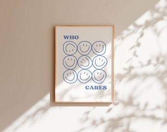 Poster Smiley "Who Cares" A4 | Design Poster