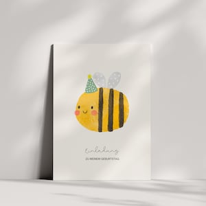 Einladungskarten Kindergeburtstag | Einladung für Kinder | Kindergeburtstag | Hummel | DIN A6