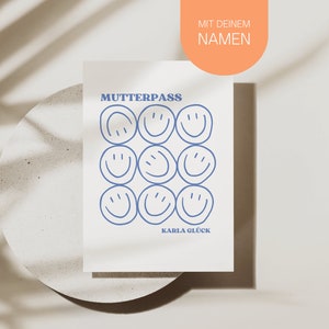 Mutterpasshülle personalisiert mit Namen | Hülle Mutterpass | Geschenk Schwangerschaft & Babyparty