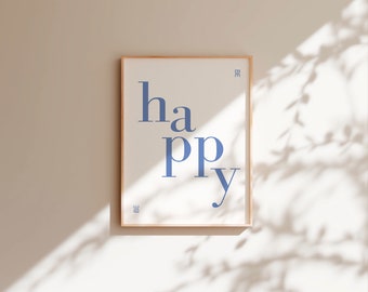 Poster Be Happy A4 | Design Poster