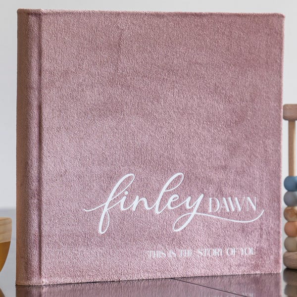 Personalized Baby Memory Book, First Year Baby Book, Baby Journal Photo Album, Baby Shower and Baby Registry Gift For New Parents