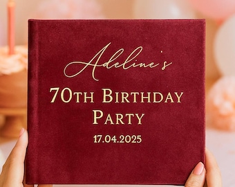 Personalized Birthday Guest Book, Birthday Party Guest Book, Birthday Memory Book, Custom Birthday Keepsake Album