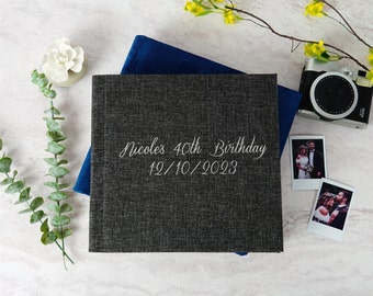 Modern Birthday Guest Book Personalized Minimalist Bday Book Guestbook Birthday Gift Instax Birthday Book Polaroid Birthday Sign Book