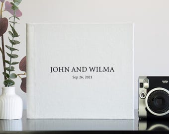 Engagement Signning Book  Custom Reception Guestbook Personalized Polaroid Guest Book Custom Wedding Anniversary Gifts for Her