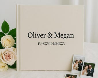 Instax Polaroid Guest Book Personalized Wedding Photo Album Engagement Photo Album and Signing Book Wedding Keepsake