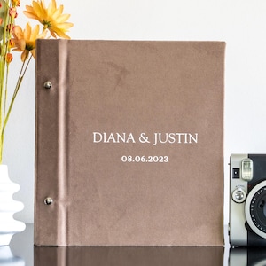 Samt selbstklebendes Hochzeitsalbum Familienfotoalbum selbstklebendes Album Etabliertes Album Sticky Pages Fotoalbum Instax Mini Scrapbook