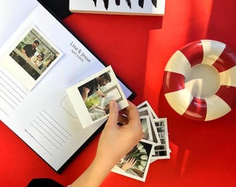 Wedding Guest Book Personalized Wedding Album Polaroid Photo Guestbook Wedding Keepsake Anniversary Memory Book