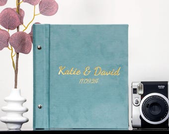Personalized Wedding Photo Album: Self-Adhesive, Velvet or Linen Cover