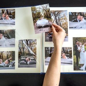 Álbum de casamento personalizado Álbum de fotos de casamento com páginas adesivas Álbum de fotos de aniversário Álbum de fotos de família Álbum autoadesivo personalizado