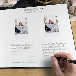 Księga Gości Weselnych Polaroid Księga Gości Znak Instax Księga Pamiątkowa Spersonalizowana Księga Gości Weselnych Instax Spersonalizowana Księga Gości ze Zdjęciem Natychmiastowym