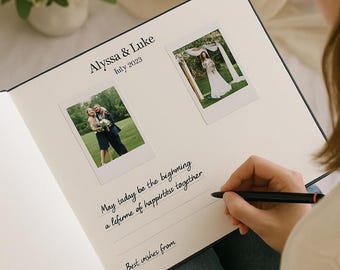 Personalized Wedding Guest Book, Polaroid Photo Album