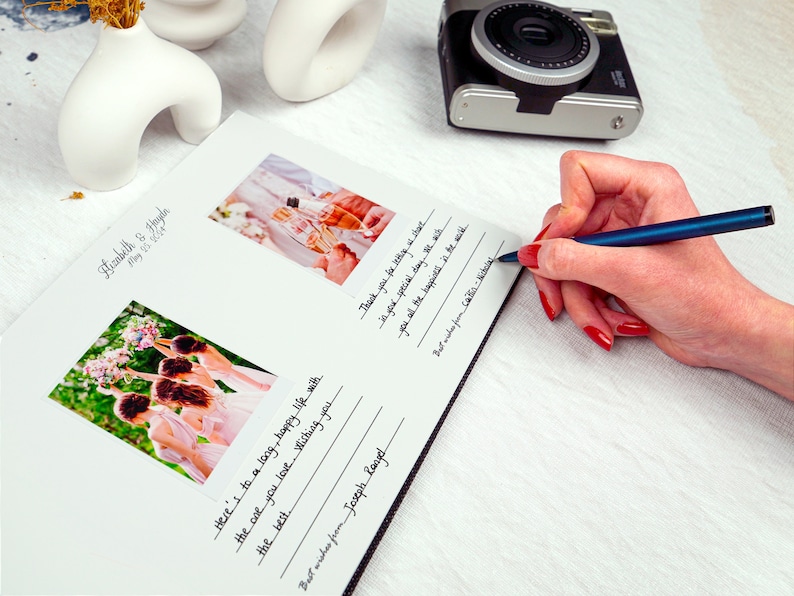 Wedding Guest Book Polaroid Guest Book Sign Instax Memory Book Custom Instax Wedding Guest Book Personalized Instant Photo Guest Book image 8