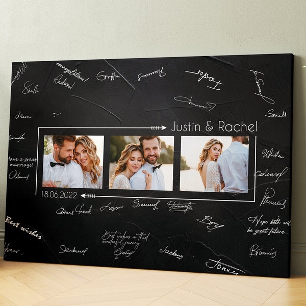 Guest Book Canvas Etsy