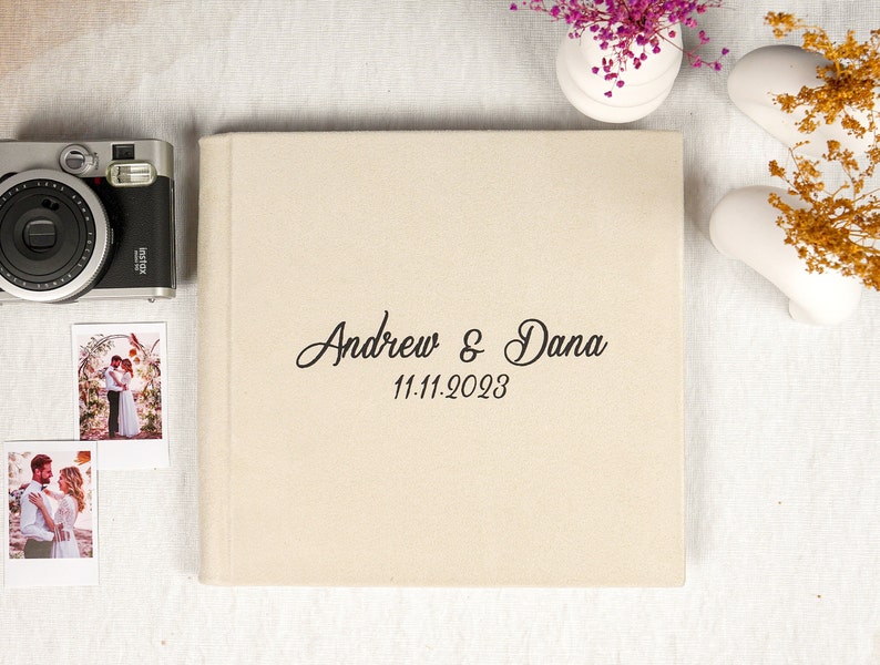 Wedding Guest Book Polaroid Guest Book Sign Instax Memory Book Custom Instax Wedding Guest Book Personalized Instant Photo Guest Book image 2