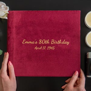 80th Birthday Party Guest Book Modern Birthday Guest Book Personalized 40th, 50th, 60th, 70th Birthday book Gift For Birthday