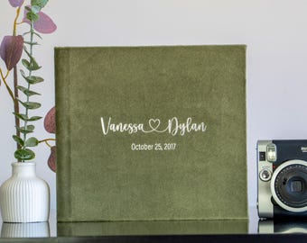 Personalized Wedding Guest Book: Thick Pages, Instax Photo Album