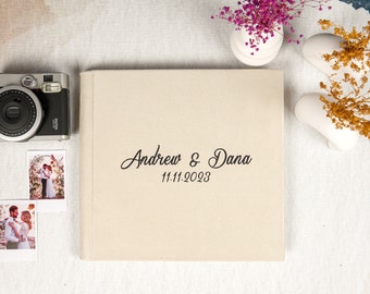 Wedding Guest Book Instax Book Polaroid Memory Book Instax Guest Book Black Foil Personalized Instant Photo Book With Double Sided Tape