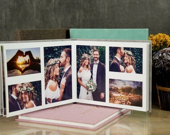 Lay Flat Wedding Album, Wedding Photo Album, Engagement Album, Traditional Wedding Album, Album with Printed Photos, Weding Album