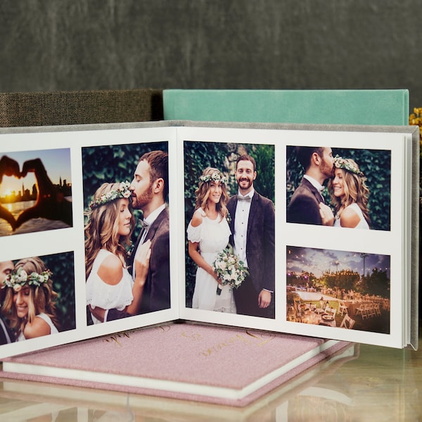 Lay Flat Wedding Album, Wedding Photo Album, Engagement Album, Traditional Wedding Album, Album with Printed Photos, Weding Album