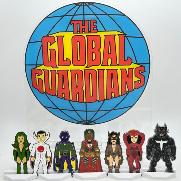 DC Comics Classic GLOBAL GUARDIANS logo acrylic #369 acrylic display