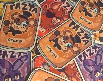 Fazta Drink Stickers (FNAF 1 Inspired Merch)