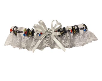 Pittsburgh Steelers Football Inspired Wedding Bridal Garter Belt Set W/  White Lace - Etsy