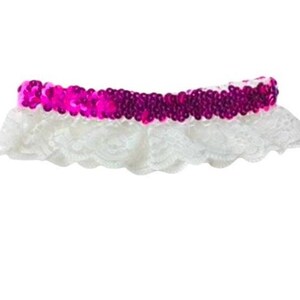 Sequin Fuchsia Wedding Garter, Wedding Accessory, gifts, toss garter wedding garter, fuchsia  keepsake garter