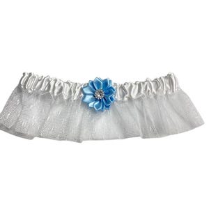 Jarretière bleue de mariage, accessoire de mariage, jarretière de jet, jarretière de bal de promo, jarretière de lingerie, jarretière quelque chose de bleu