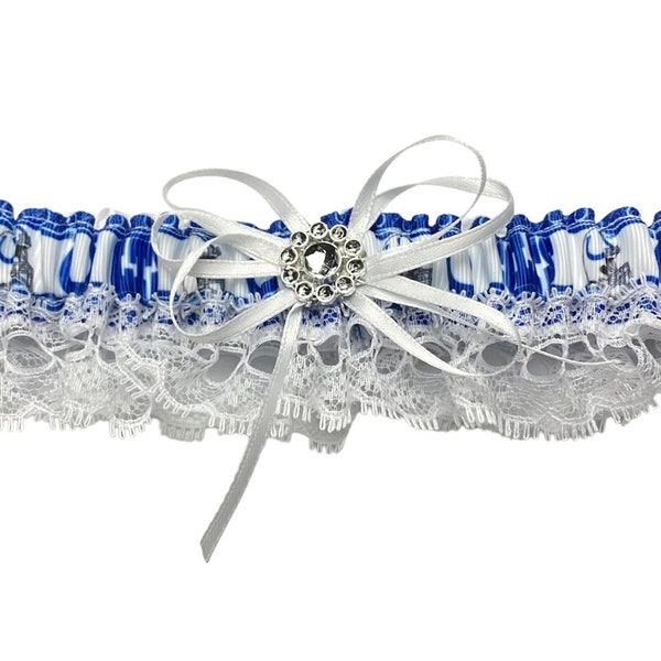 Colts inspired Wedding Garter, Sports Garter, Wedding Accessory, gifts, sports team garters, wedding garter