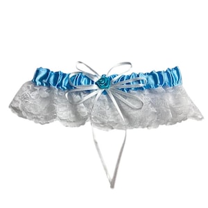 Jarretière bleue de mariage, accessoires de mariage, jarretière de jet, jarretière de bal de promo, jarretière de lingerie, quelque chose de bleu