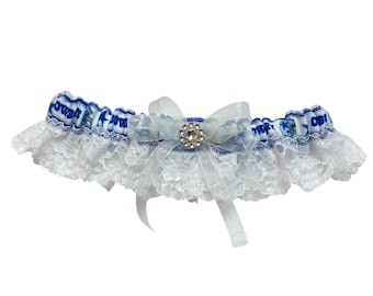 Dallas inspired Wedding Garter, Sports Garter, Wedding Accessory, gifts, sports team garters, wedding garter