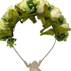 Flower Girl Headband, floral head wreath, flower crown, flower tiara