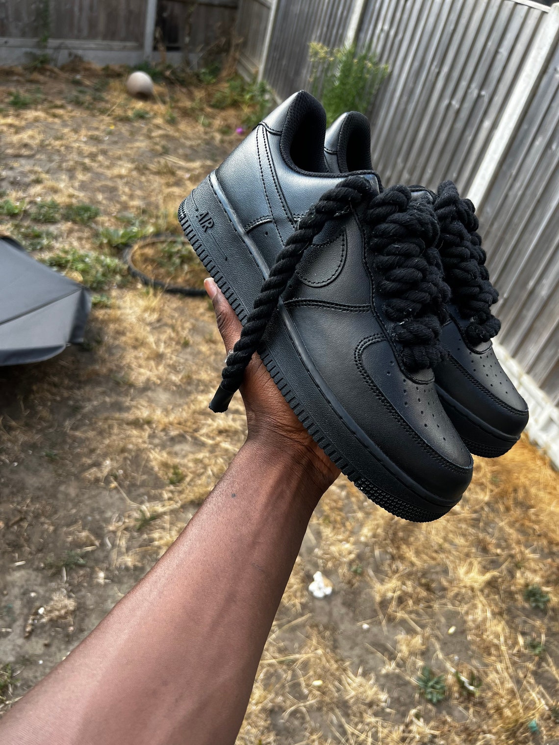 custom black nike air force 1